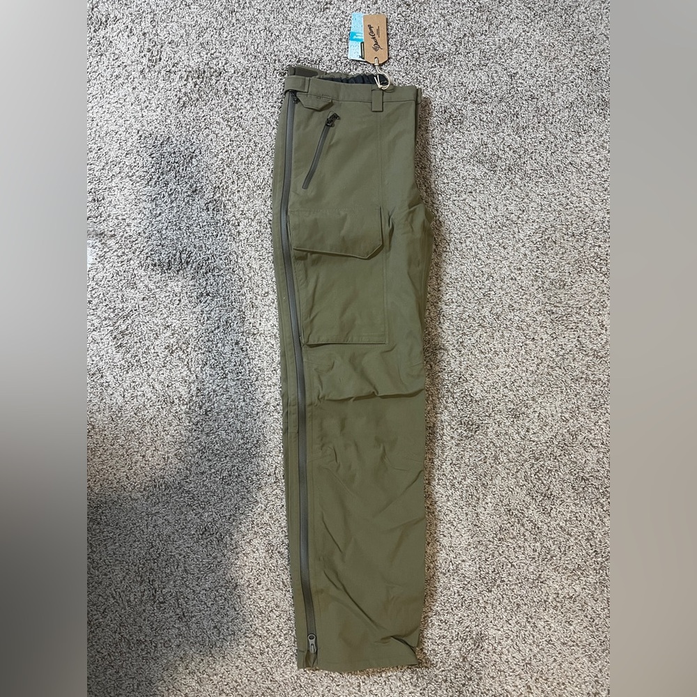 NEW DUCK CAMP. NEW RAIN PANTS. NOR EASTER SAGE BRUSH RAIN PANTS ONLY.